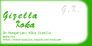 gizella koka business card