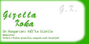 gizella koka business card